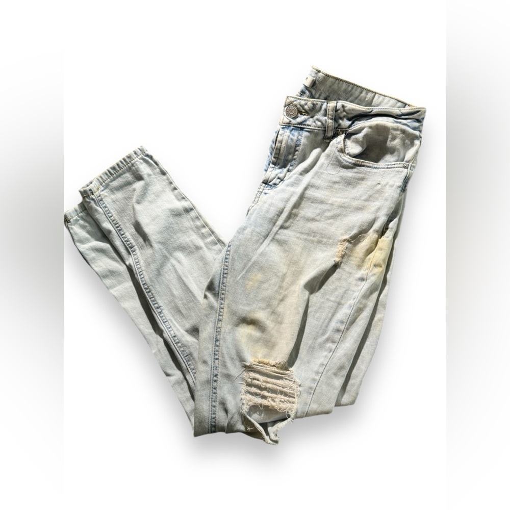 Distressed Acid Wash Jeans